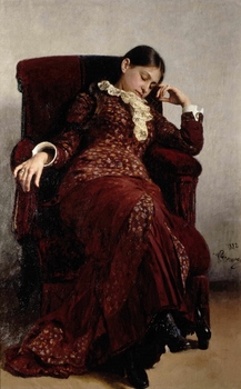 《休息-妻ヴェーラ・レーピナの肖像》 1882 (498x800).jpg